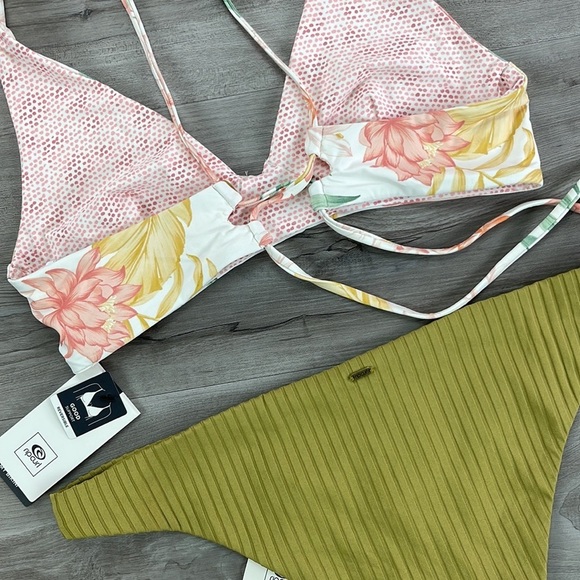 ☀️RIP CURL☀️ LA BONITA REVO CROP PREMIUM SURF CHEEKY PANT BIKINI SET - Picture 15 of 16